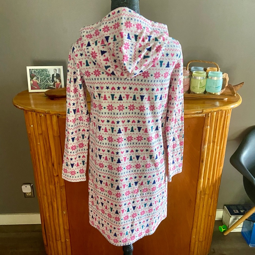 Cat & Jack Christmas Hoodie Fleece Nightgown - Picture 10 of 12